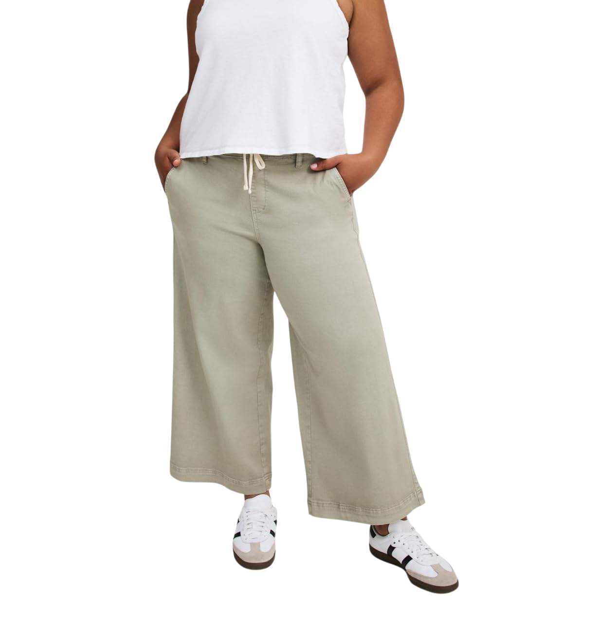 Torrid Womens Plus Size Pants - Weekend Wide Leg Ankle Crop Pants