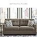 Signature Design by Ashley Mahoney Contemporary 2-in-1 Tufted Sofa Sleeper with Folding Gel Memory Foam Mattress, Full, Dark Brown