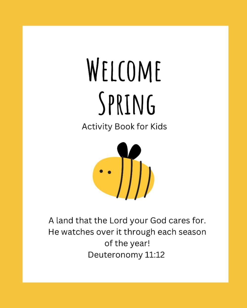 Welcome Spring Activity Book: with Bible verses