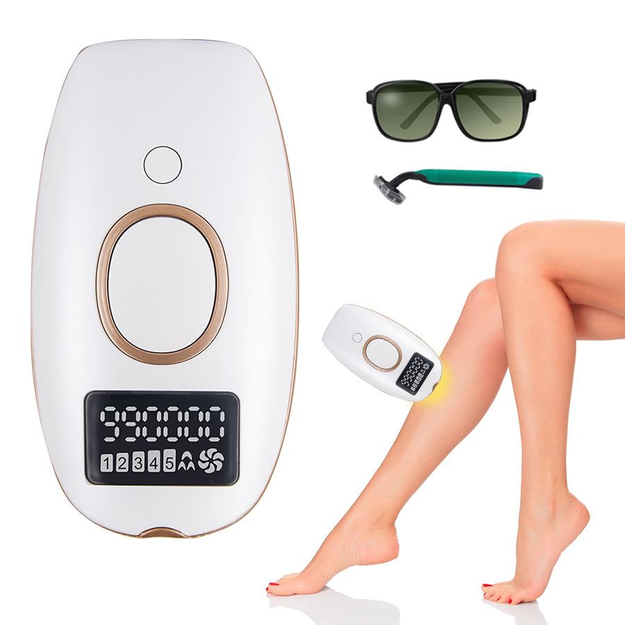 JUMAO Flow IPL Laser Hair Removal Machine Remover Expert Permanent Women Lazer Hair Removing Epilator Portable Intense Pulse 5 Gears & Light Handset Device 999990 Flashes Pain-Free Hair Removal