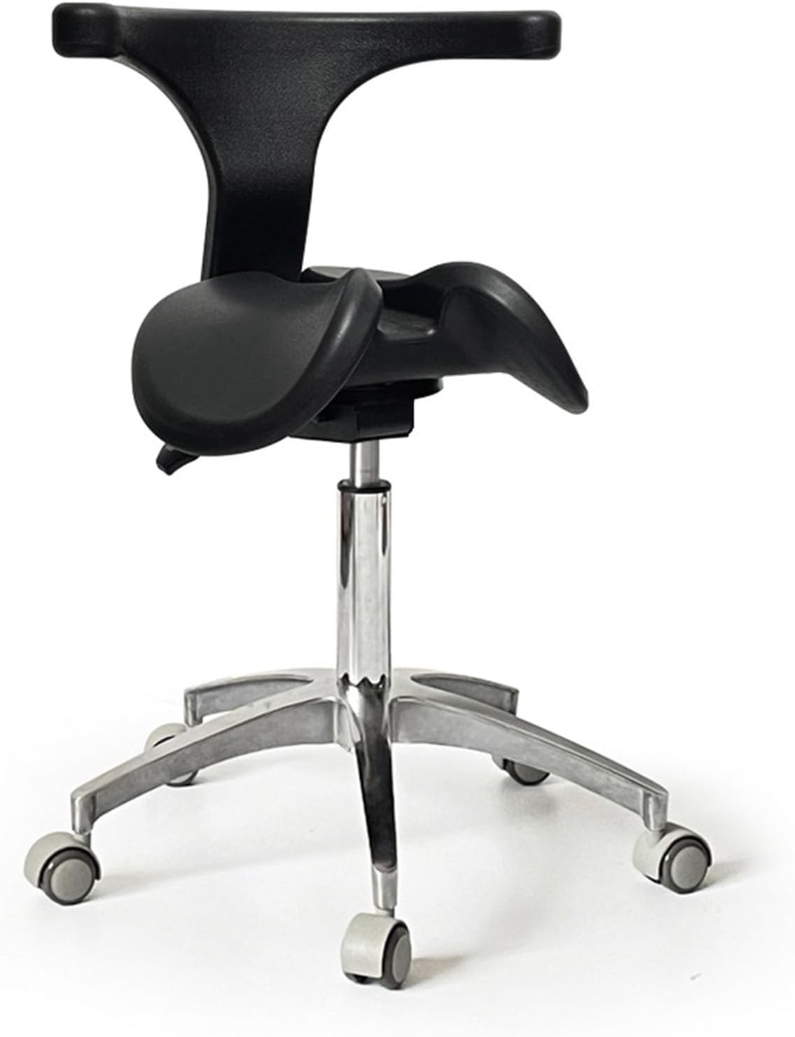 SFKLYU 360° Rotating Drafting Chair, Hydraulic Saddle Stool with Wheels, Height Adjustable Rolling Stool, Multi Purpose Office Desk Chair for Barber Shop, Nail Salon, Office,A1