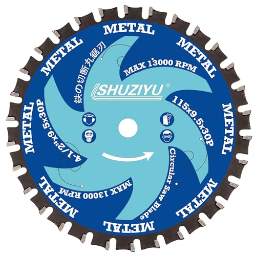 SHUZIYU 115mm Steinbearbeitung. Holzbearbeitung, Stahl Kreissägeblatt 3-teiliges Set, Mittelloch 9.5mm, Akku-Sägezubehör, Granit, Marmor, Betonschneiden