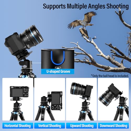 image for SIRUI Quick Release System Low Profile Tripod Head, 360° Panoramic Me