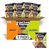 Jack Link's DUOs Jalapeño and Mango Beef Jerky, Shareable Under 100 Calories Snack Packs with 9g of Protein, Bulk Pack of Individual Bags of Meat Snacks – 3.25oz (8 Count)