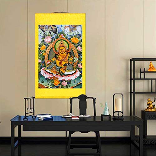 LULUDP Chinese lettertrol stijl Tibetaanse Thang-ga Anmut kunst Samantabhadra Bodhisattva-muur kunst hangen zijde… - Image 7