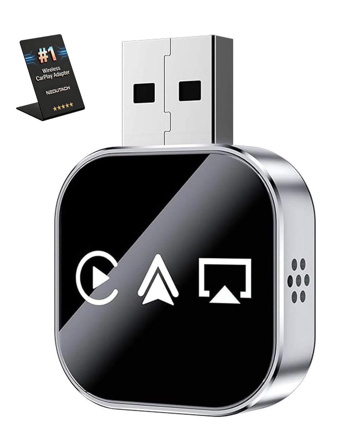 Photo 1 of 3 in 1 Wireless Carplay Adapter, Car Screen Mirroring Converter, 2026 Upgrade Mirror iOS Phone for iPhone/Airplay/Apple/Android, Bluetooth Auto Link, Wired to Wireless, Plug & Play (for iPhone)