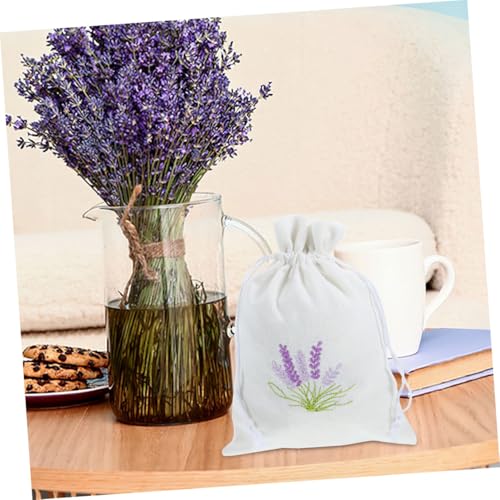 Bolsas de algodón con cierre y diseño lavanda 18x13 cm miniatura 4