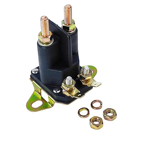 Solenoide de arranque de 4 polos 12V 145673 146154  Apto para cortacésped Craftsman Husqvarna Poulan Toro Trombetta Simplicity  Reemplazo # 175141,