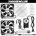 ALAMSCN Big Airflow 2 x 120mm 240mm Computer Case Fan with AC Plug 110V 220V Power Supply, Dual 12V PC Cooling Fan with Speed Controller for Cabinet Chassis Receiver Amplifier DVR PlayStation TV Box