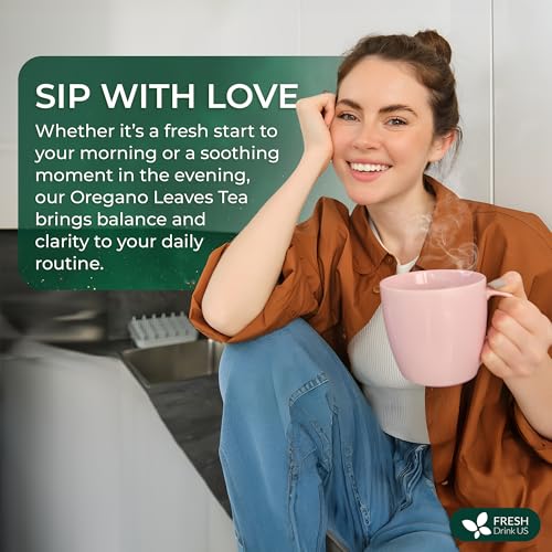 Image of FreshDrinkUS, Oregano Leaf Tea | 135 Tea Bags - Pure Herbal Infusion from Origanum vulgare - Naturally Bold & Aromatic Flavor - Premium Quality, Sustainably Sourced. Vegan