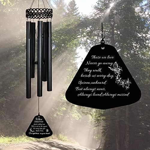 Memorial Wind Chimes Personalized Outdoor Sympathy Wind Chimes Gift Keepsake for Deceased Loved Aluminum Tubes Wind Bell for Garden/Patio Deco 30 Inch