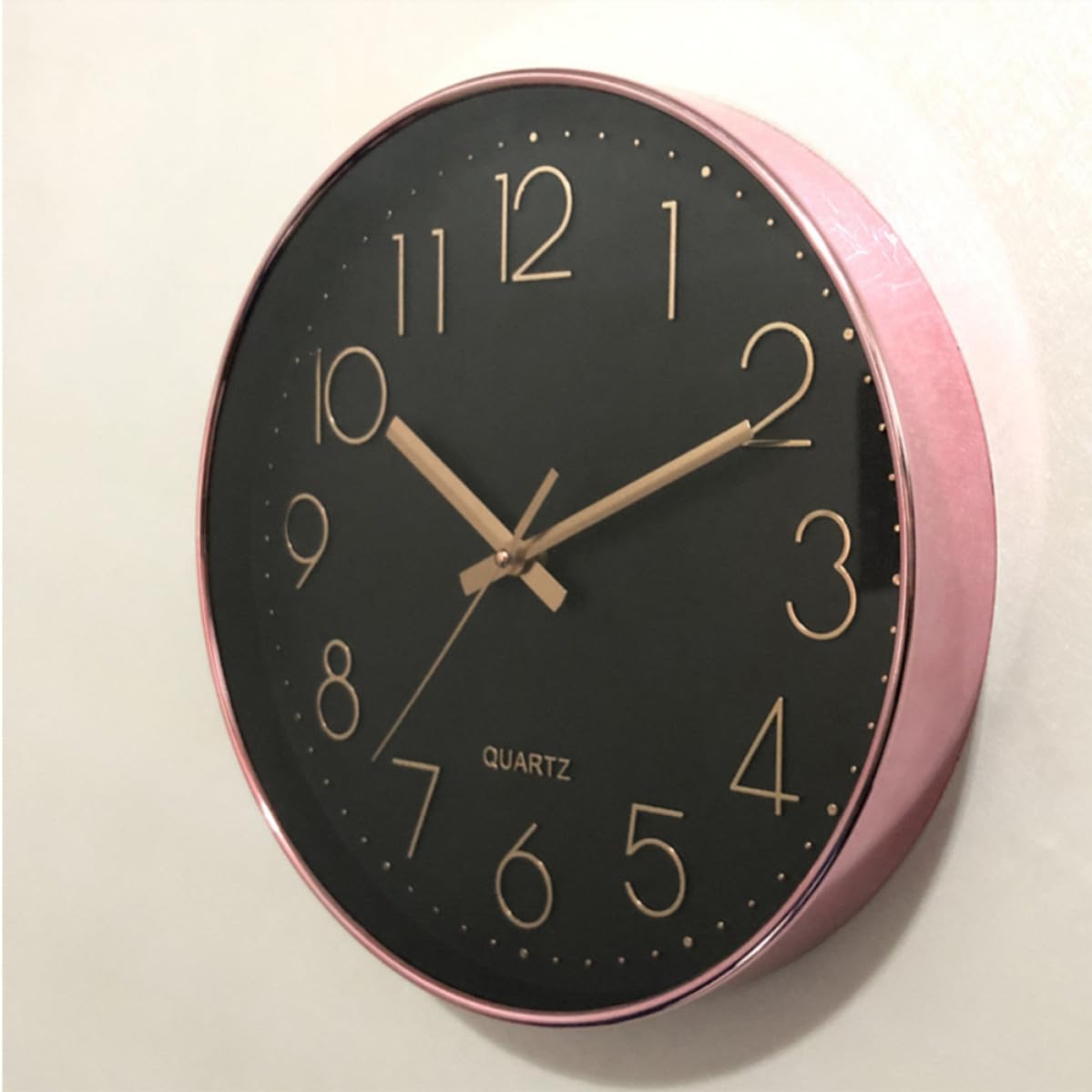 Didiseaon Reloj de Pared Digital Moderno Negro de PVC y Vidrio, Silencioso