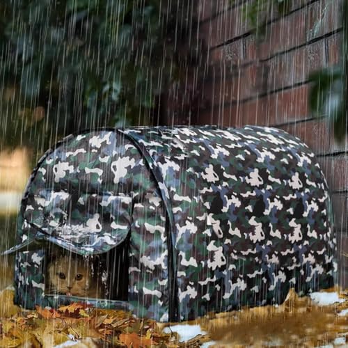 Niche pour chat extérieur maison isolée et abri imperméable - 4