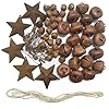 75pcs Rusty Jingle Bells Kit Includes Retro Rusty Bells Rustic Metal Star Safety Pins and Jute Rope Country Primitive Craft Vintage Bells for Christmas Home Ornaments Decor