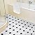 CiCiwind Peel and Stick Floor Tiles 12 PCS-12" x 12" Self Adhesive Black & White Marble Lattic Pattern Floor Tiles for Bathrooms?Kitchen?Living Room?Dining Room