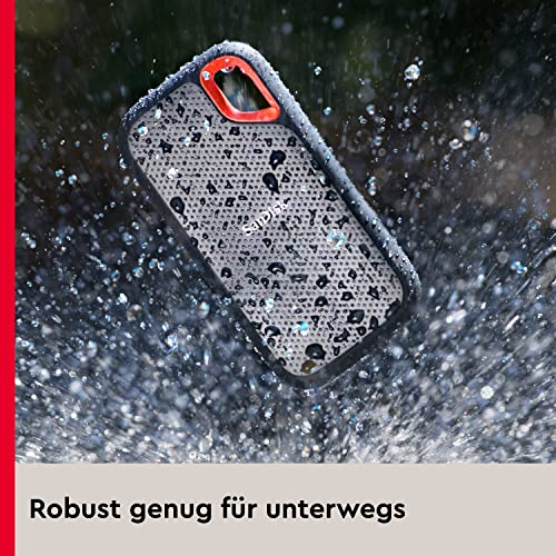 SanDisk Extreme Portable SSD 1 TB (tragbare NVMe SSD, USB-C, bis zu 1.050 MB/s Lesegeschwindigkeit und 1.000 MB/s Schreibgeschwindigkeit, wasser- und staubbeständig) Schwarz – Bild 7
