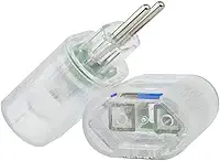 Protetor Contra Surtos Elétricos (DPS) CLAMPER 127/220V, 10 Amperes, 2 Pinos, para PC, PS5, Xbox, Smartphone, Monitor, Impressora, etc - iCLAMPER Pocket Fit 2P 10A Transparente Bivolt