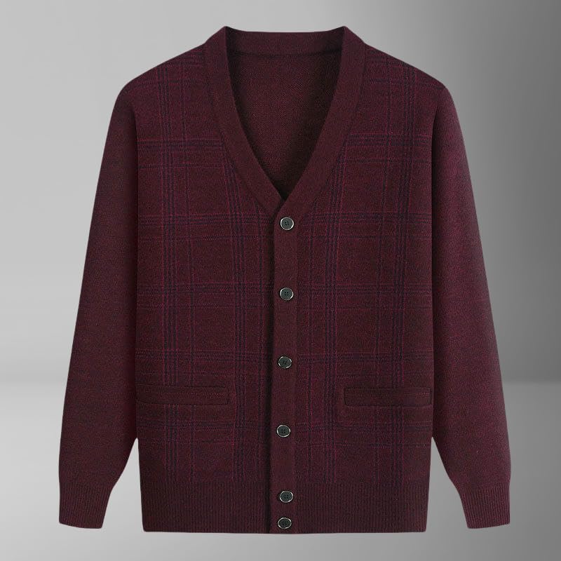 Men's Autumn Winter Thick Cashmere Casual Knit Cardigan3