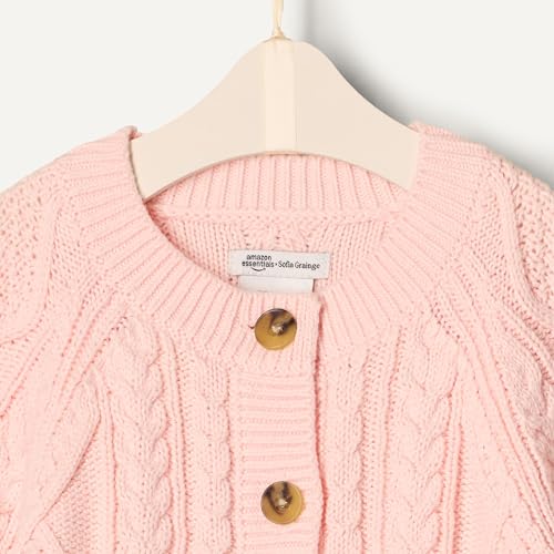 Image of Amazon Essentials x Sofia Grainge Unisex Toddlers and Babies' Cable Knit Cotton Fisherman Cardigan Sweater
