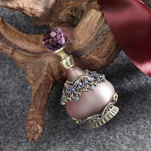 Atomizador de perfume de vidrio recargable frasco pulverizador de 25ml morado portátil 7
