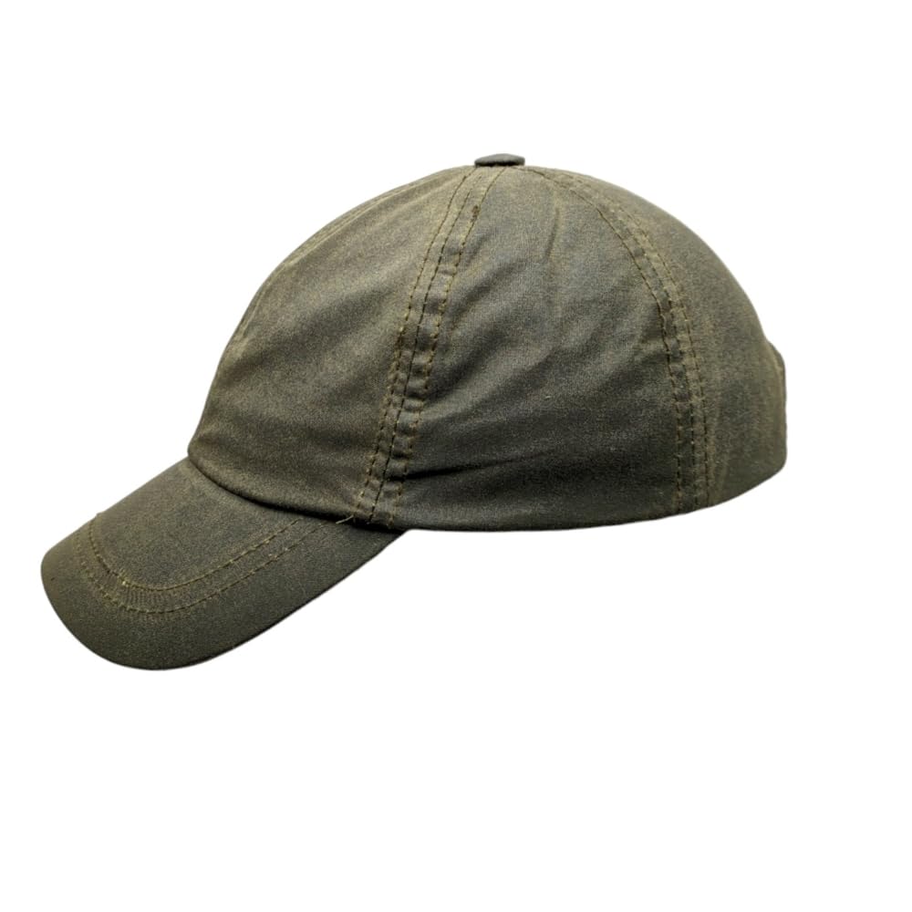 parmanUnisex Classic Plain Baseball Waxed Cotton Low Profile Cap - Adjustable, Water-Resistant and Style - One Size