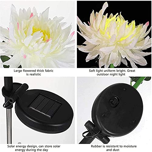 Lampe de jardin solaire chrysanthème simulation éclairage étanche allée