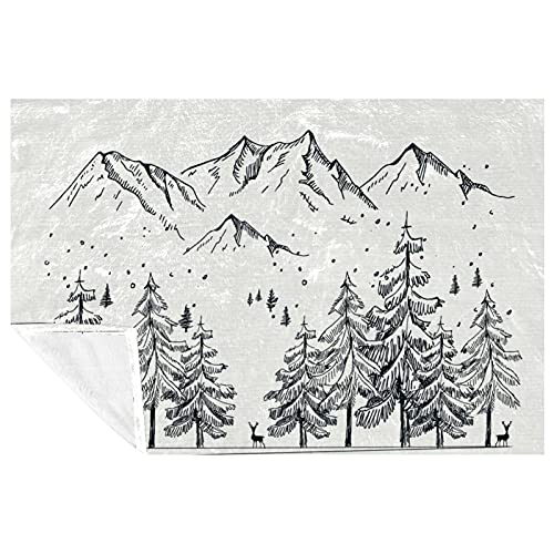 Couverture douce de lit 150x100 cm dessinée main pour canapé - 2