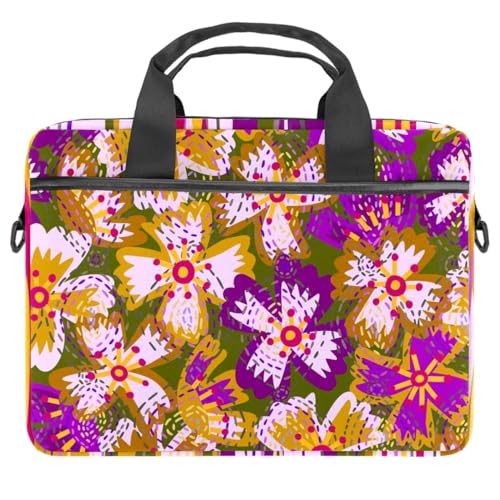 Maletín bandolera para laptop de 13 a 14.5 pulgadas con diseño Botanical Wildflowers multicolor