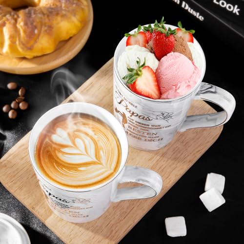 Papa Geschenk zum Geburtstag Vatertag, Geschenke für Papa, 400ml Grau Tasse – Ansicht 3
