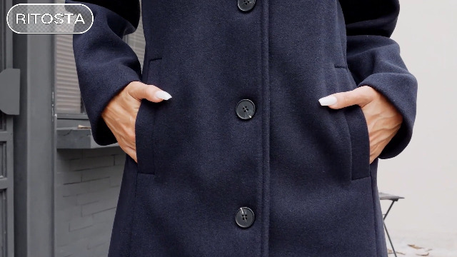 Manteau Femme En Laine Long Hiver - Trench-coat Double Boutonnage, Col Revers, élégant Et Chaud