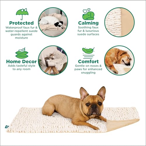 FurHaven Cobertor impermeável para cães – pele sintética de bétula e camurça calmante para animais d