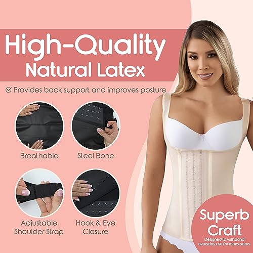 Image of LadySlim REAL COLOMBIAN Fajas Colombianas Reductoras LATEX Chaleco Vest Waist Trainer Cincher Workout Girdle
