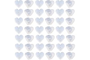 100 Pcs Silicone Heart Earring Backs for Studs