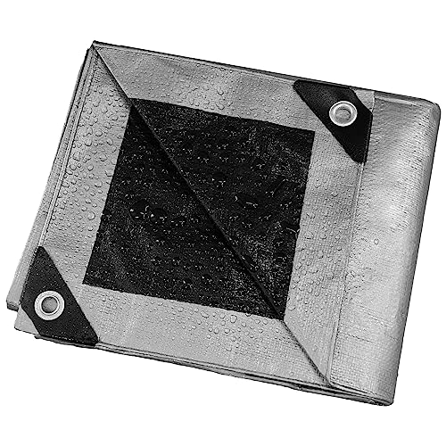 TARPAL 15x30 Tarps Silver 10.5Mil Multipurpose Protective Cover Heavy Duty Tarp UV Resistant Waterproof,Lightweight, Durable Reinforced Edges