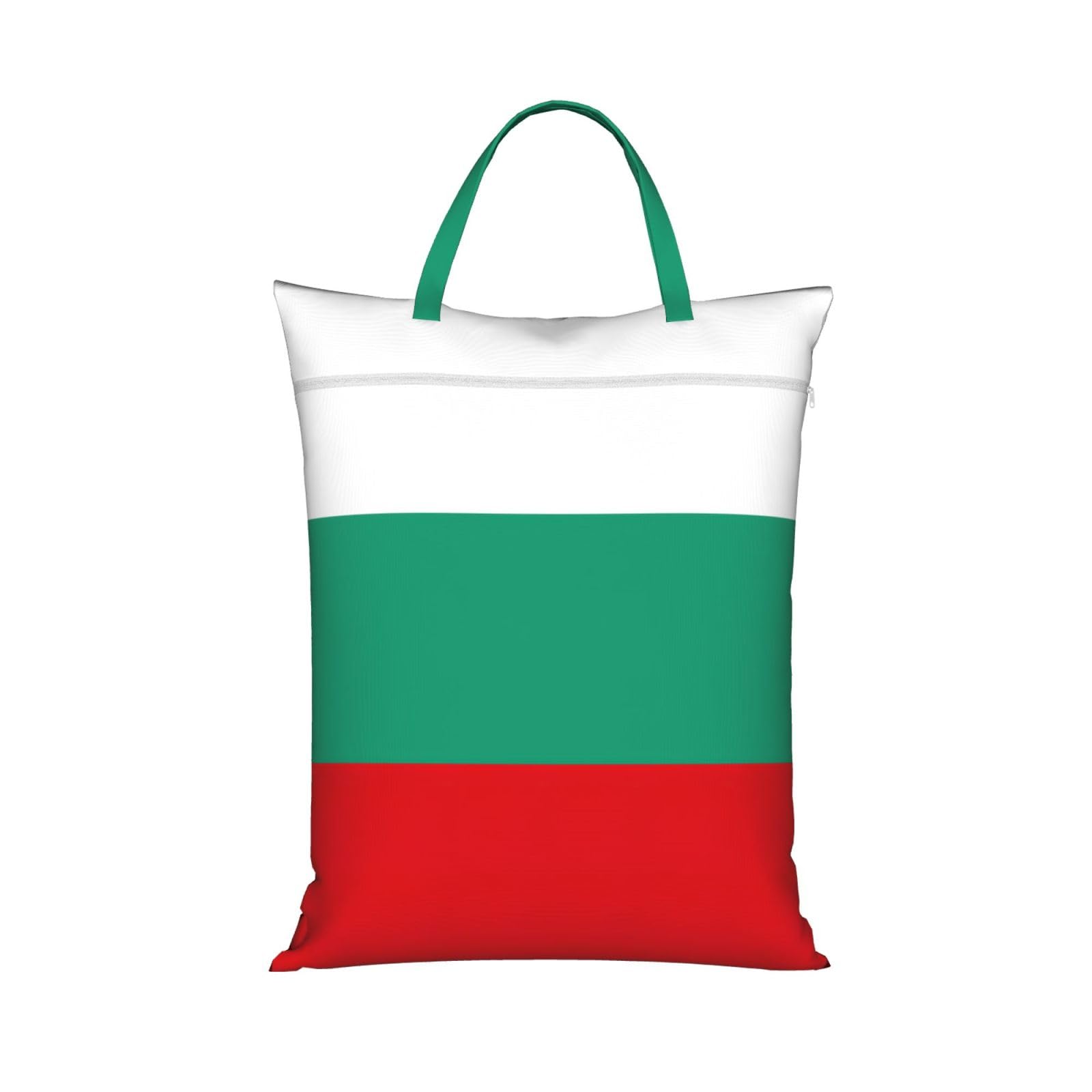 Pphgut 1 Pc Bulgarian Flag Print Travel Laundry Bag Portable Dirt Clothes Bags Daily Hiking Camping Vacation