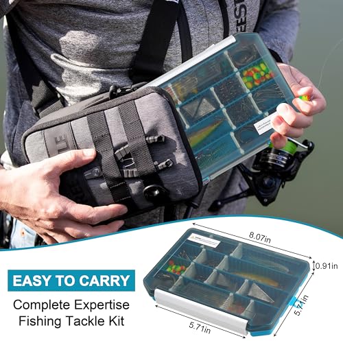 Kit de Señuelos para Pesca en Surf JOGFFDE 161 Piezas con Accesorios para Pesca en Agua Salada miniatura 6
