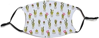 Cactus Print Double Layer Facemask, Filters Provided, reusable facemask, washable facemask, cactus theme face mask, fun face mask, cactus design