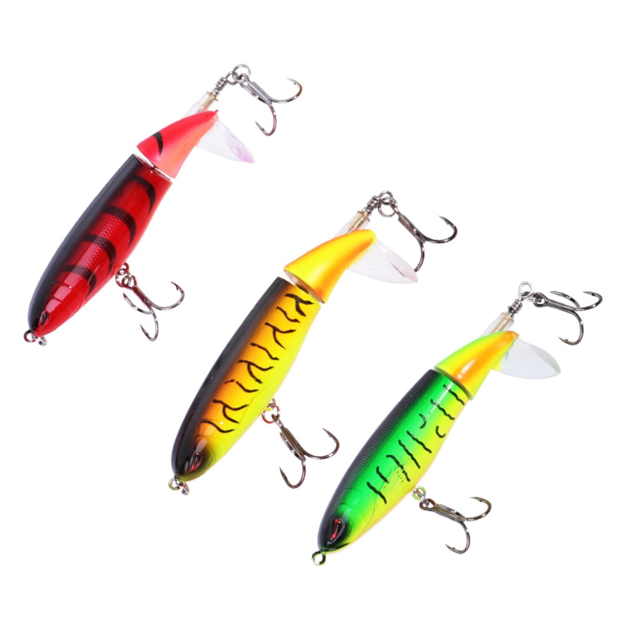 Mipcase 9 Pz Esche da Pesca con Occhi 3D Esche per Basso Esche da Pesca per Acqua Dolce Esche Metalliche Esche bioniche realistiche Esca da Nuoto ad Attrezzi da Pesca Esca Finta