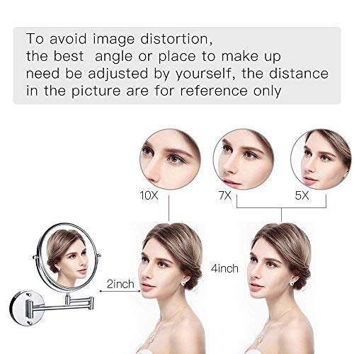 Loupe de maquillage 7x double face résout reflets flous 360 - 4