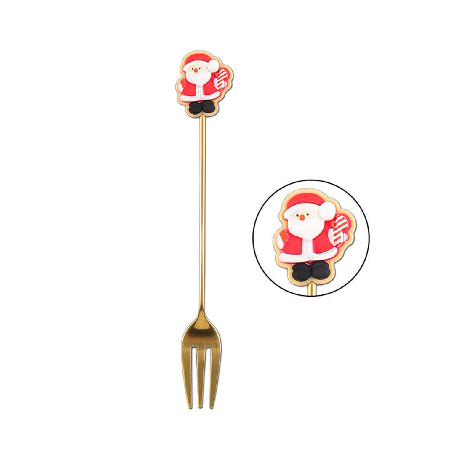 Lot De 6 Cuillères De Noël En Acier Inoxydable Pour La Maison, Cuillère