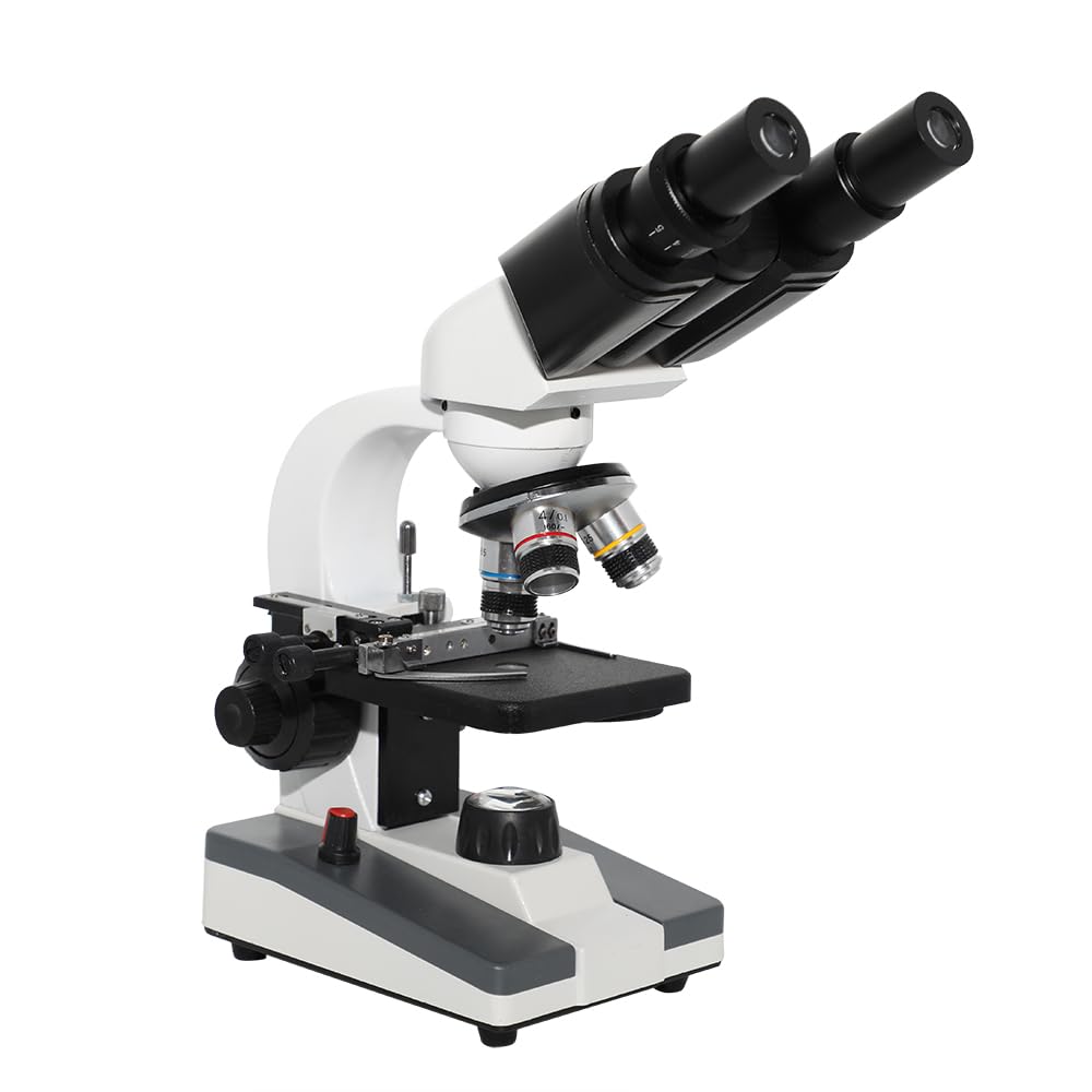 Kit di Accessori per Microscopio Microscopio Biologico Binoculare LED 640X Adatto per Vetrini per Microscopio Didattico per Studenti
