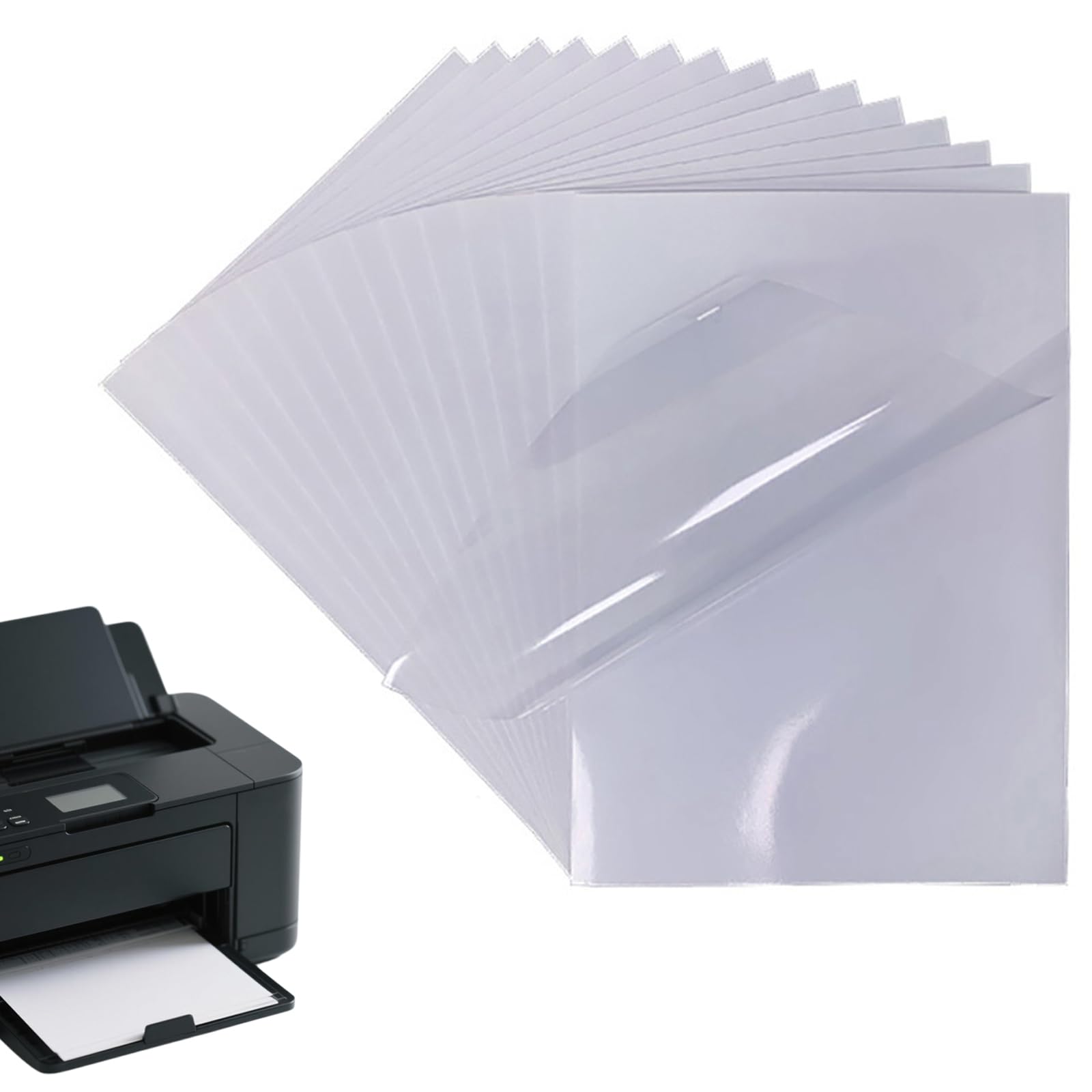 Carta Adesiva Trasparente per Stampante Vinile Stampabile 20 Pezzi