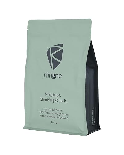 RUNGNE Magdust Chalk - Premium Sports Chalk for Rock Climbing, Bouldering, Gym, and Weightlifting - High-Performance Powder for Superior Grip Formula - 1 Pack - Magdust