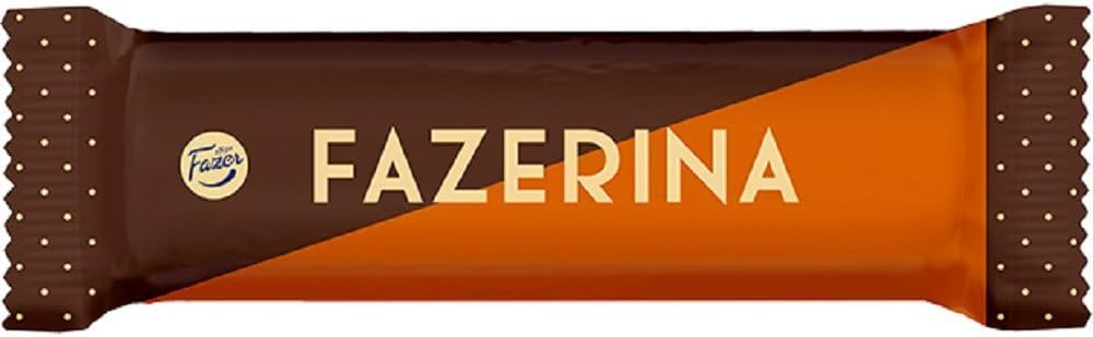 5 Bars x 37g of Fazer Fazerina - Original - Finnish - Milk Chocolate with Orange Truffle filling