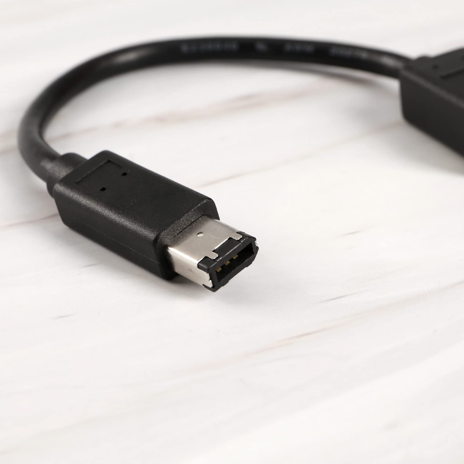 IEEE 1394 6Pin ?e?skie do 1394 6Pin m?skie Firewire 400 do 800 kabel adapter do przesy?ania danych kabel konwertera kompatybilny z MacBook Pro Mac Mini czarny 22cm