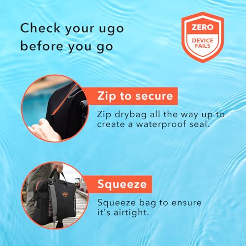 ugo wear Waterproof Messenger Bag - 10L Floating Dry Bag for Kayaking, Boating, Beach, Rafting, Hiking, Camping, Fishing, and More - Lightweight & Durable Crossbody Shoulder Bag - 18 x 14 x 3 Inches2