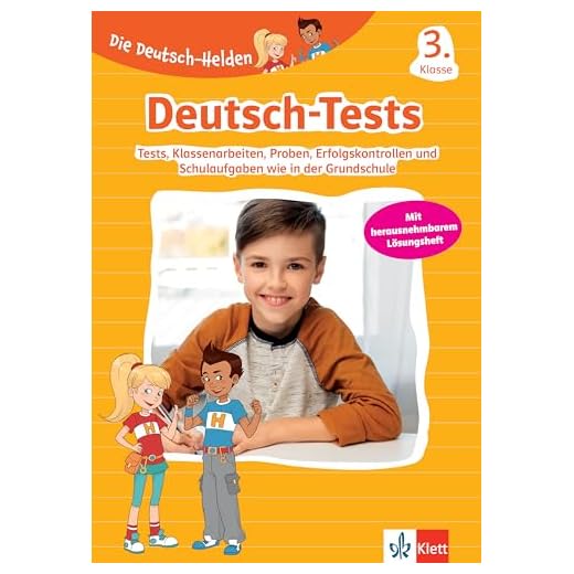 Klett Deutsch-Tests 3. Klasse: Klassenarbeiten, Lernzielkontrollen, Proben und Schulaufgaben wie in der Grundschule (Die Deutsch-Helden)