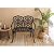 Vulcoa Cast Aluminum Outdoor Patio Bench, Garden Bench with Butterfly Design, Weather Resistant Porch Furniture for Deck, Yard, Front Porch