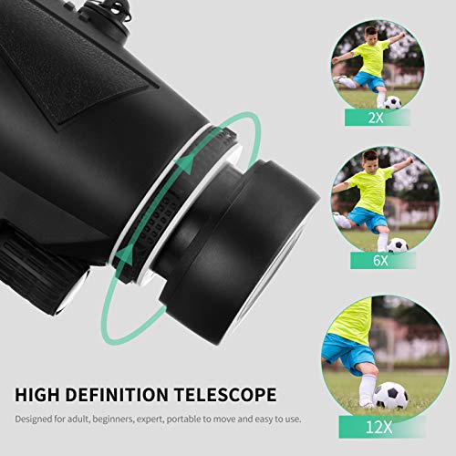 Mobestech Telescópio Monocular de Prisma Monocular de Alta Potência à Prova D'água à Prova de Choqu