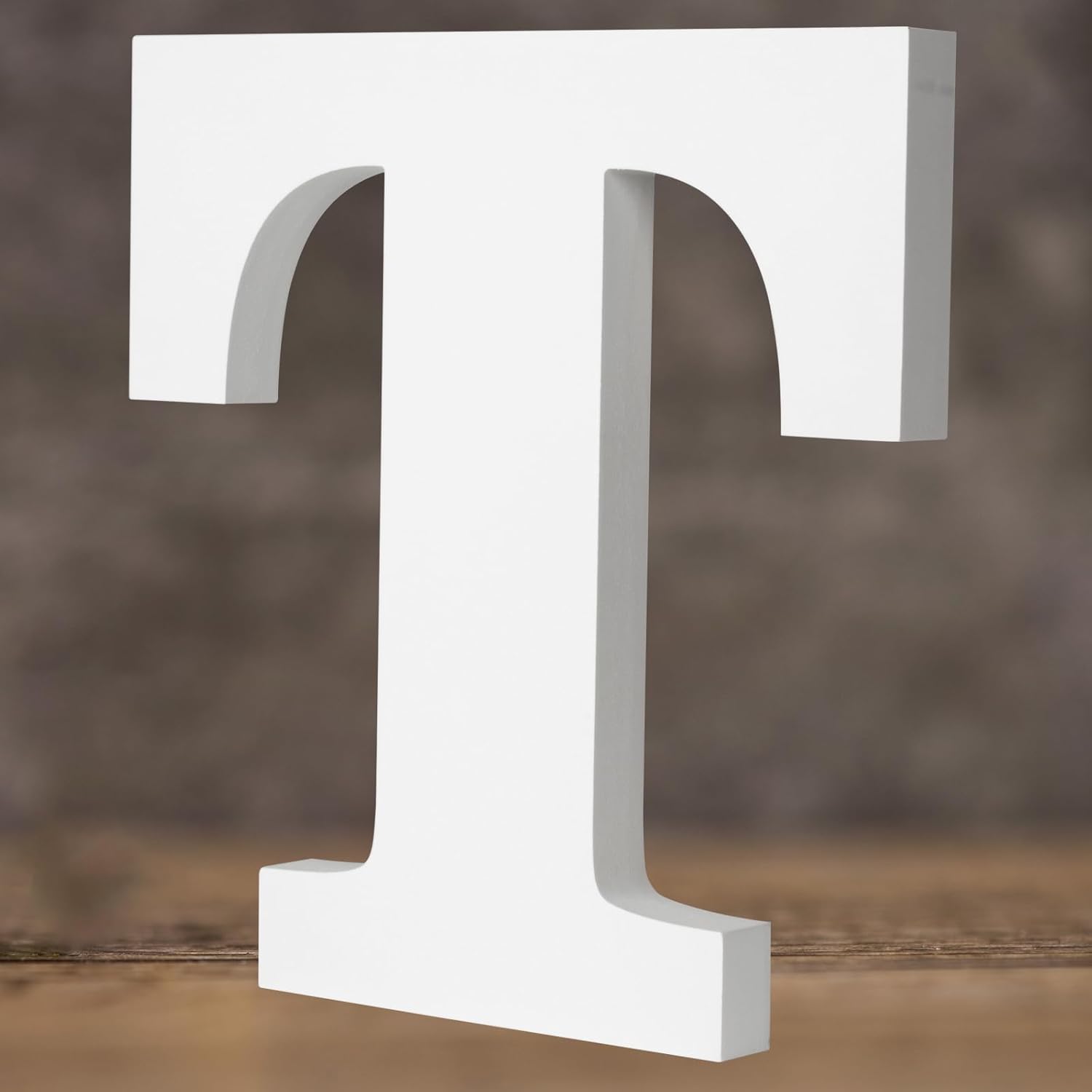 12 Inch White Wood Letters, Extra Large Unfinished Wooden